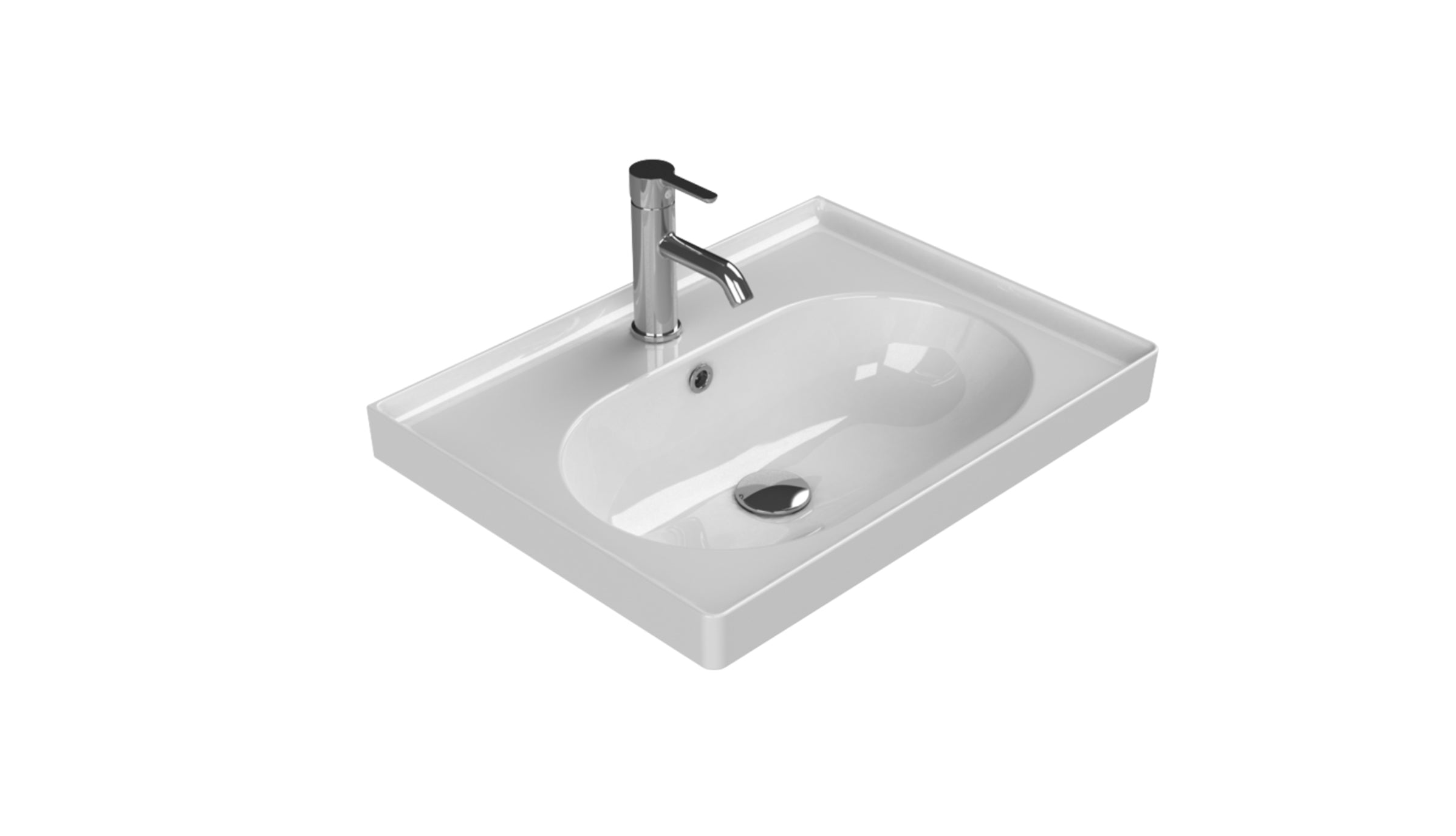 Novo 600mm Arya Smoke Grey 2-Door Floorstanding Vanity unit with Nano Glazed Ceramic Basin
