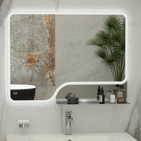 Rak Ornate LED Illuminated 600 x 800mm Mirror With Demister Pad