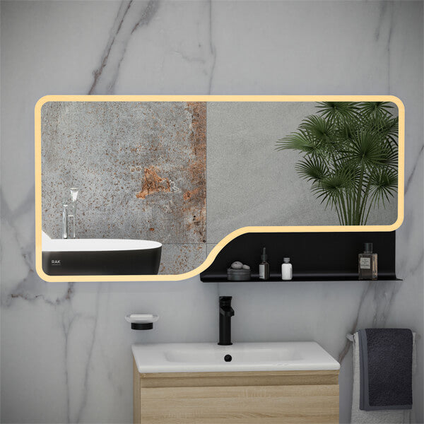 Rak Ornate LED Illuminated 600 x 800mm Mirror With Demister Pad