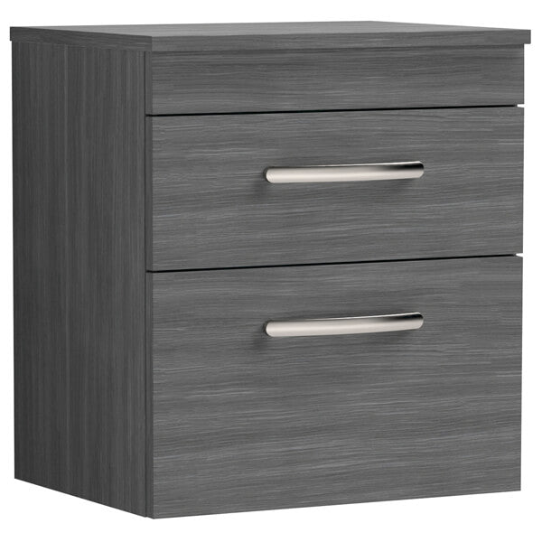 Nuie Athena 2 Drawer Wall Hung Vanity Unit With Worktop