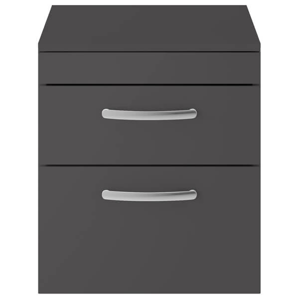 Nuie Athena 2 Drawer Wall Hung Vanity Unit With Worktop
