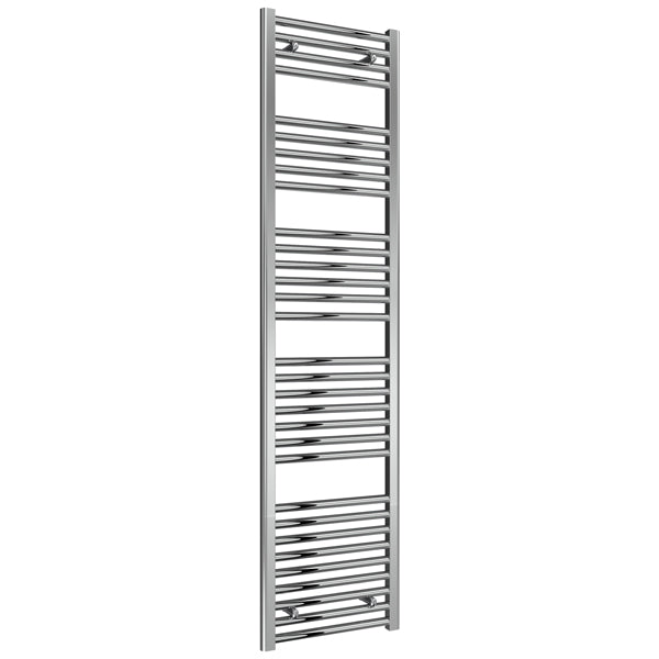 Reina Diva 450mm Wide Chrome Flat Towel Rail