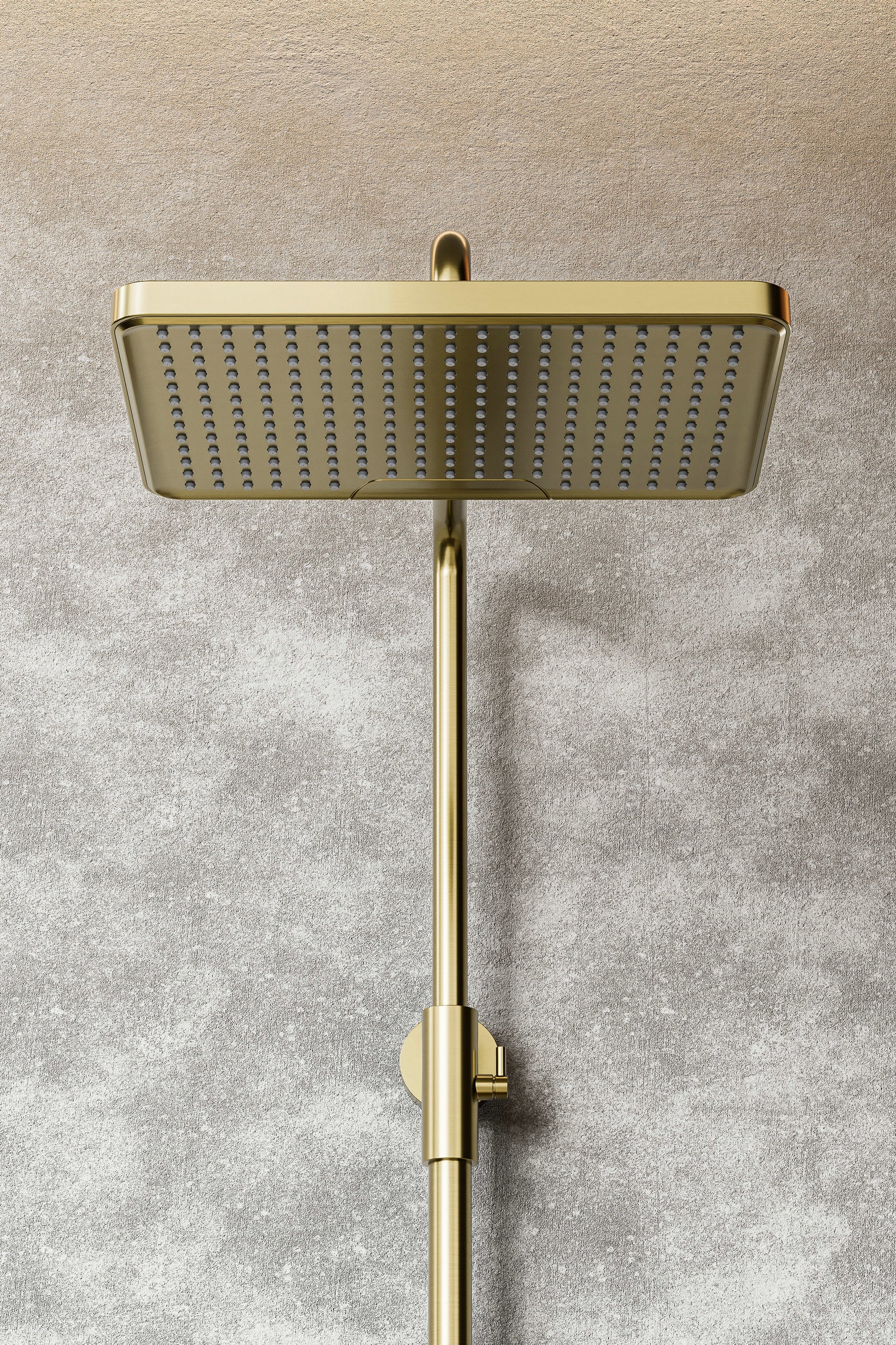 Novo Timeless Thermostatic Brushed Brass Modern Mixer Shower System 4-Function Solid Brass