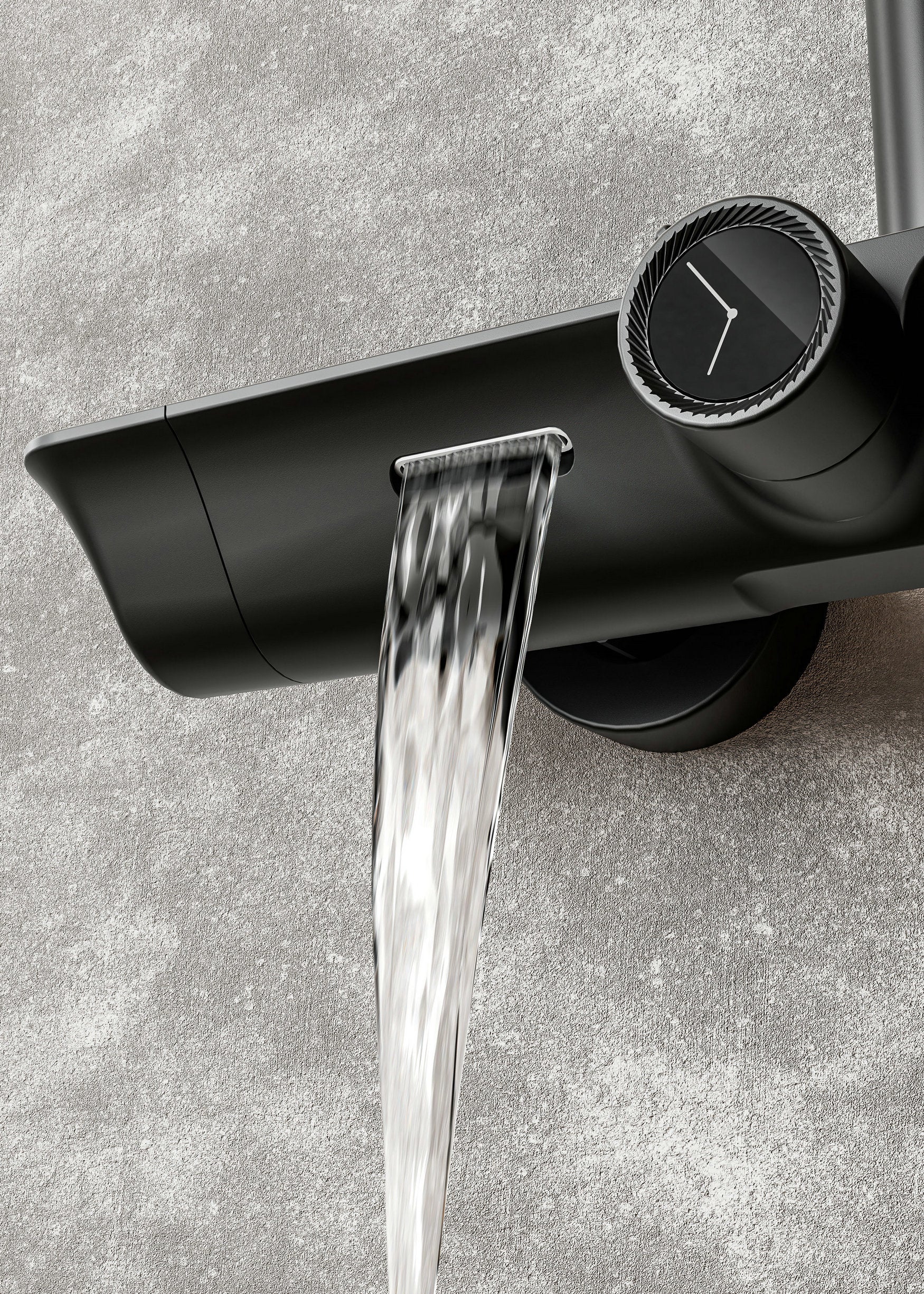 Novo Timeless Thermostatic Matt Black Modern Mixer Shower System 4-Function Solid Brass