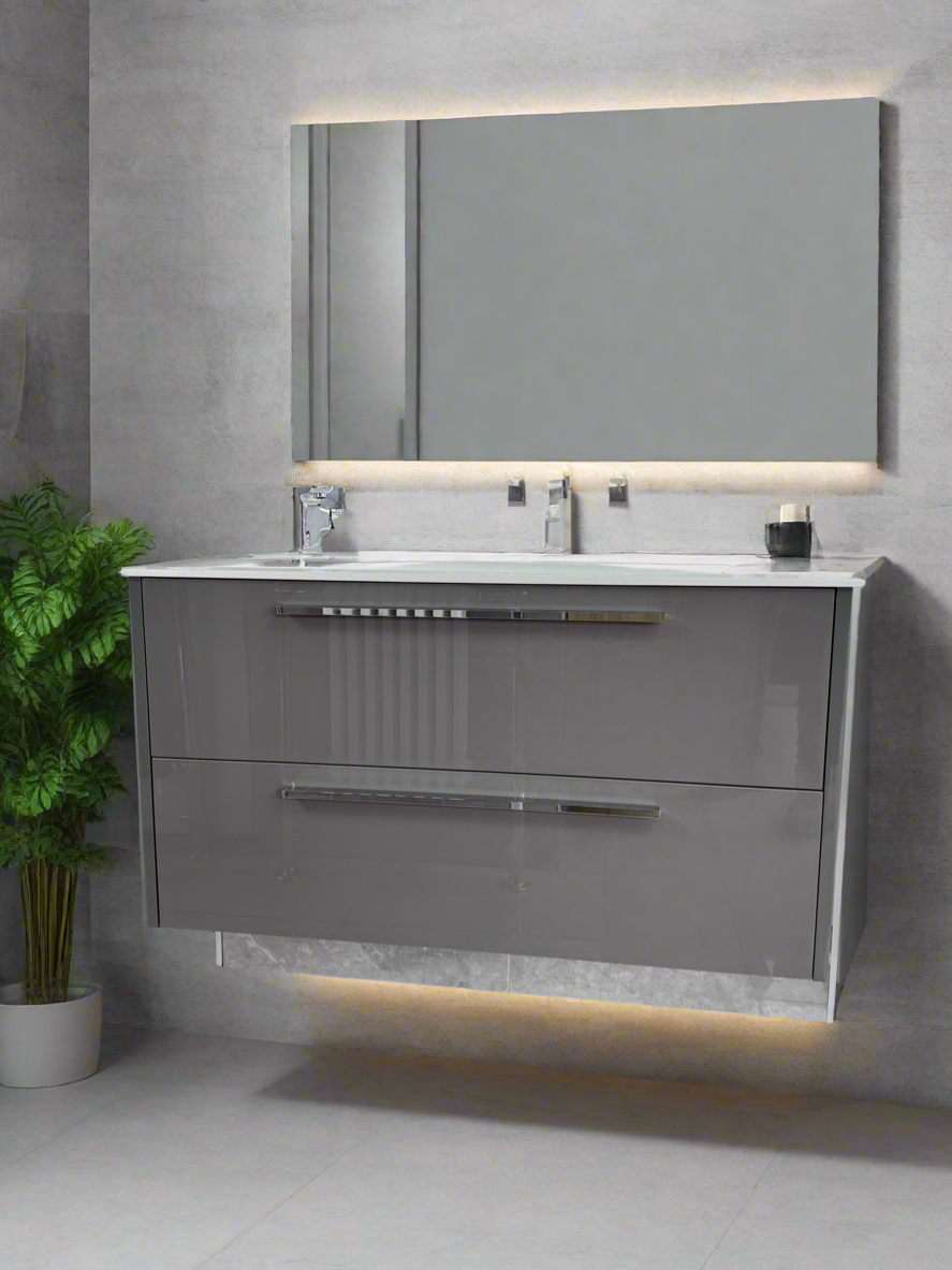 Novo Akrivit Troya Onyx Acrylic 2-Draw Vanity & Stone Resin Semi Matt Basin