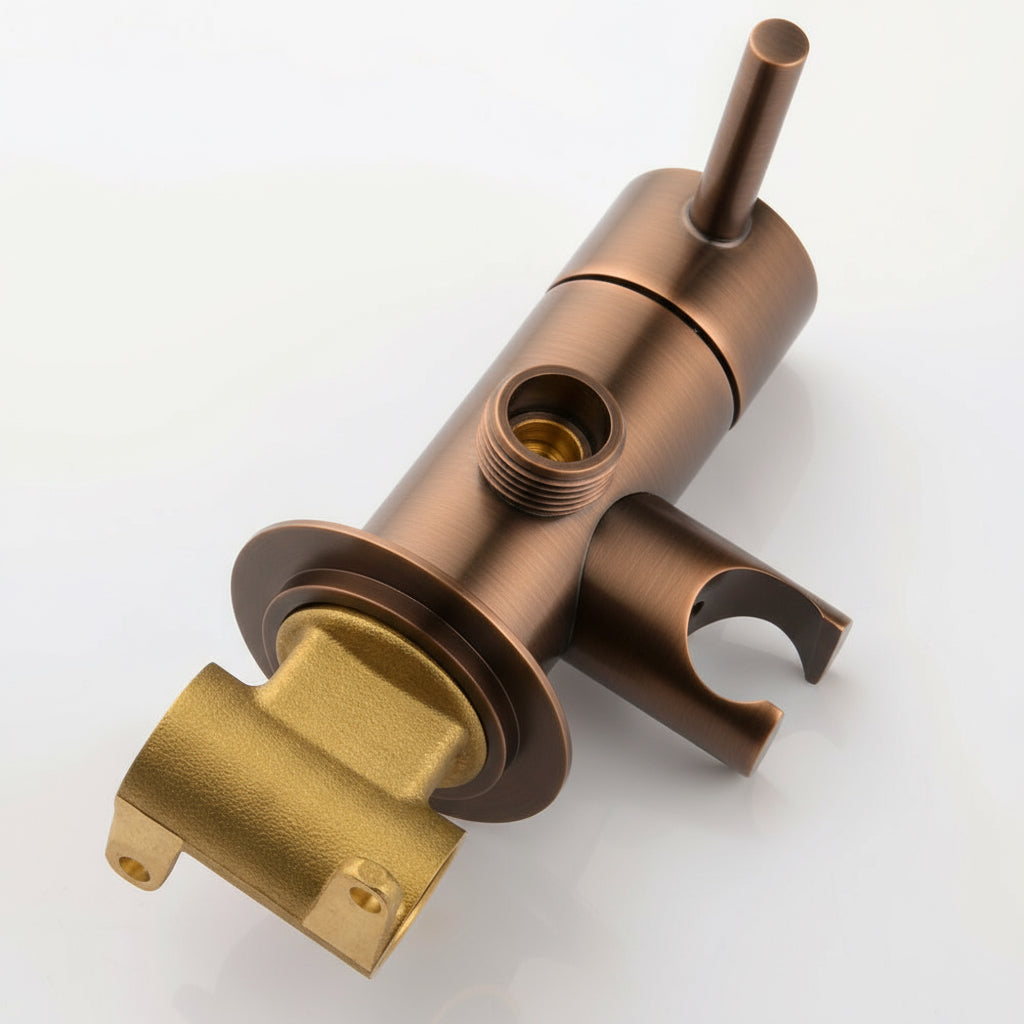 Novo Concealed Bidet Mixing Doutche Set Brushed Bronze