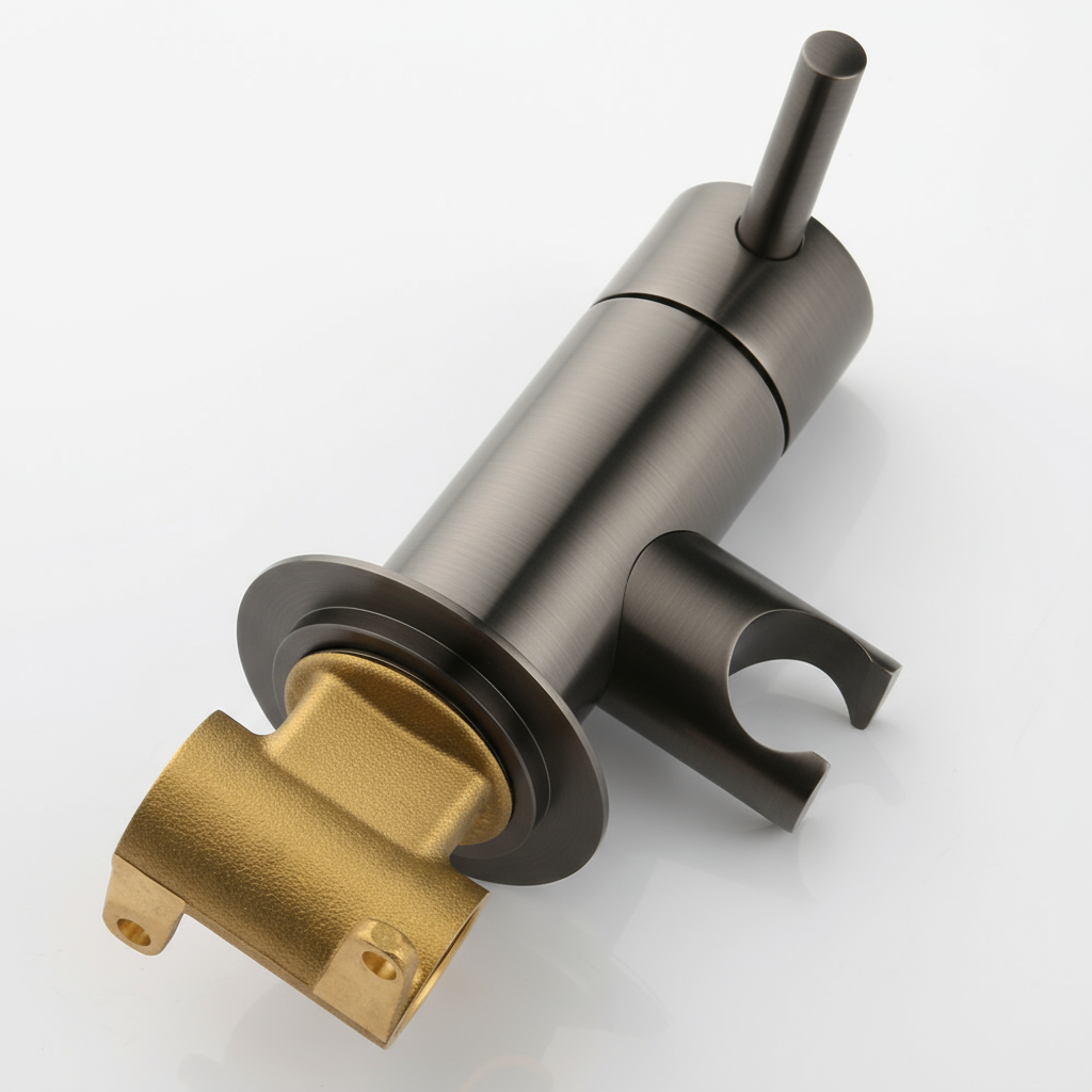 Novo Concealed Bidet Mixing Doutche Set Gunmetal