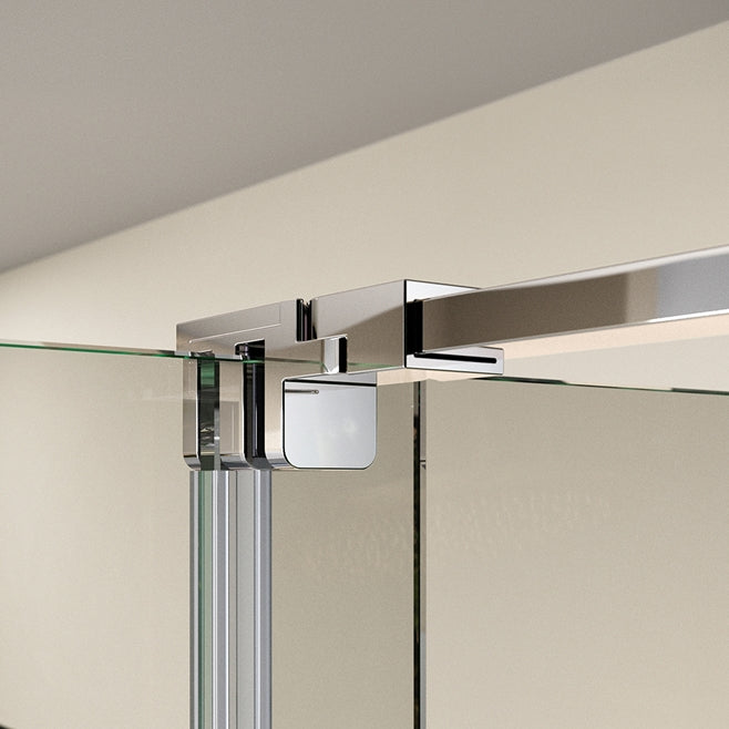 Monolux 8mm Easy Clean 2m Tall Sliding or Wetroom Shower Door & Optional Side Panel - Chrome