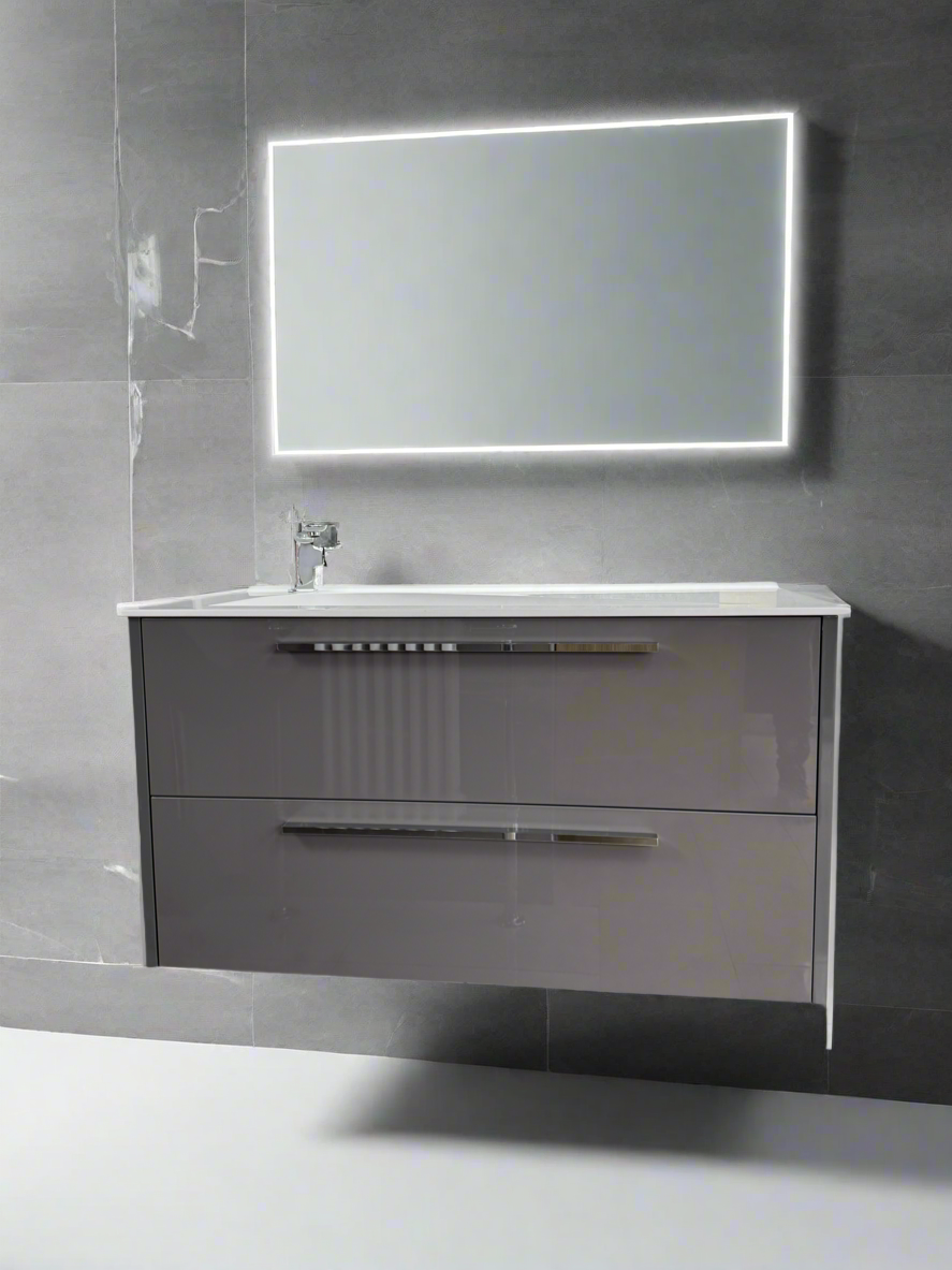Novo Akrivit Troya Onyx Acrylic 2-Draw Vanity & Stone Resin Semi Matt Basin