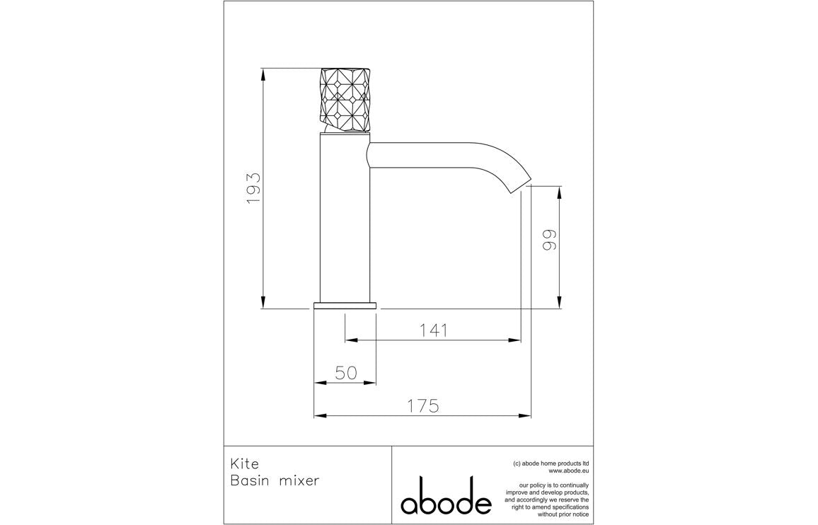 Abode Kite Basin Mixer - Antique Brass