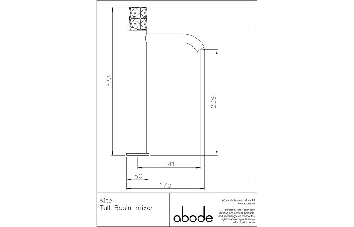 Abode Kite Tall Basin Mixer - Chrome