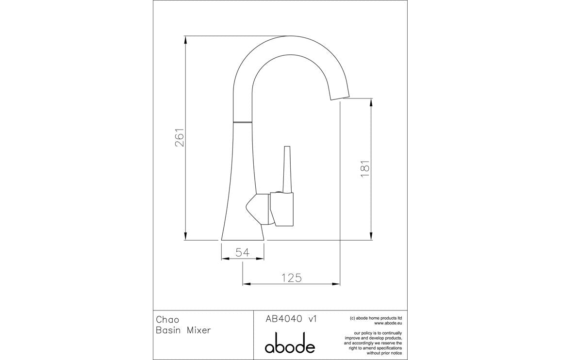 Abode Chao Basin Mixer - Chrome