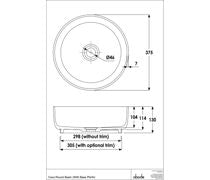 Abode Cava 375mm Round Basin - Chalk White