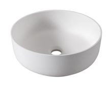 Abode Cava 375mm Round Basin - Chalk White