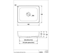 Abode Cava 450x350mm Tablet Basin - Chalk White