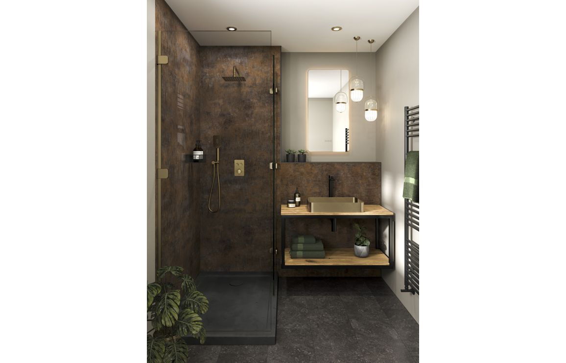 Abode Levarto Tall Basin Mixer - Matt Black & Brass