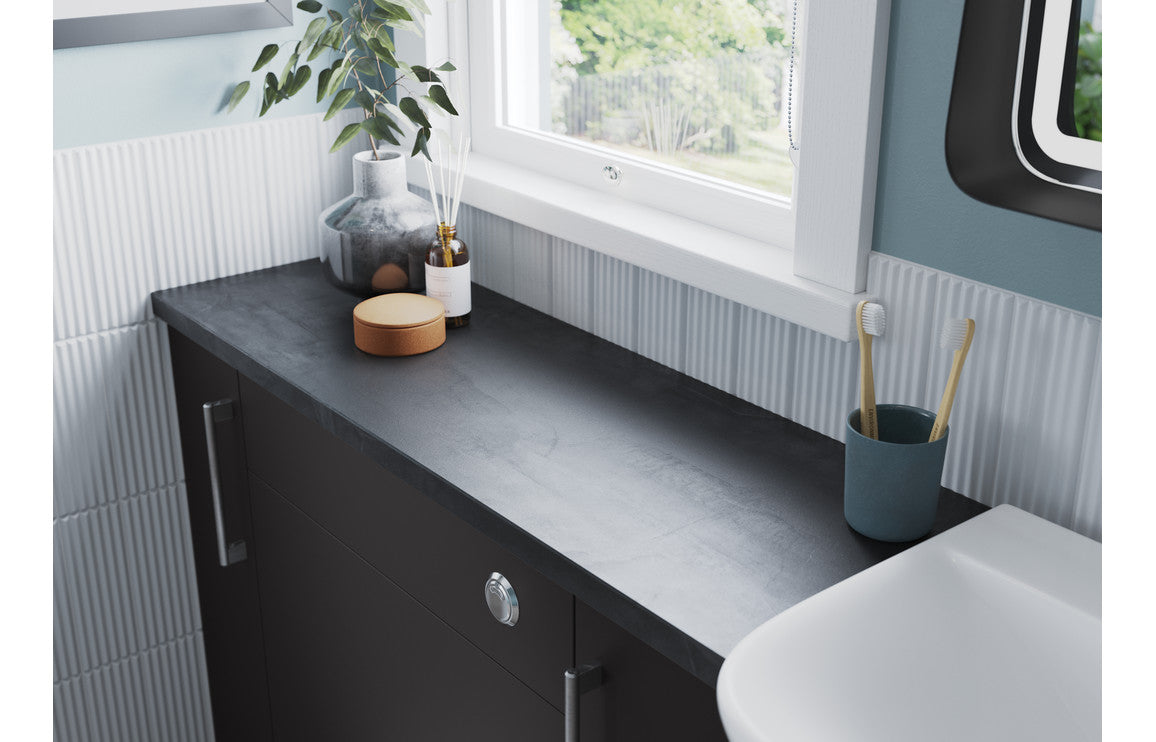 Alba 2200x330mm Tall End Panel - Matt Graphite Grey
