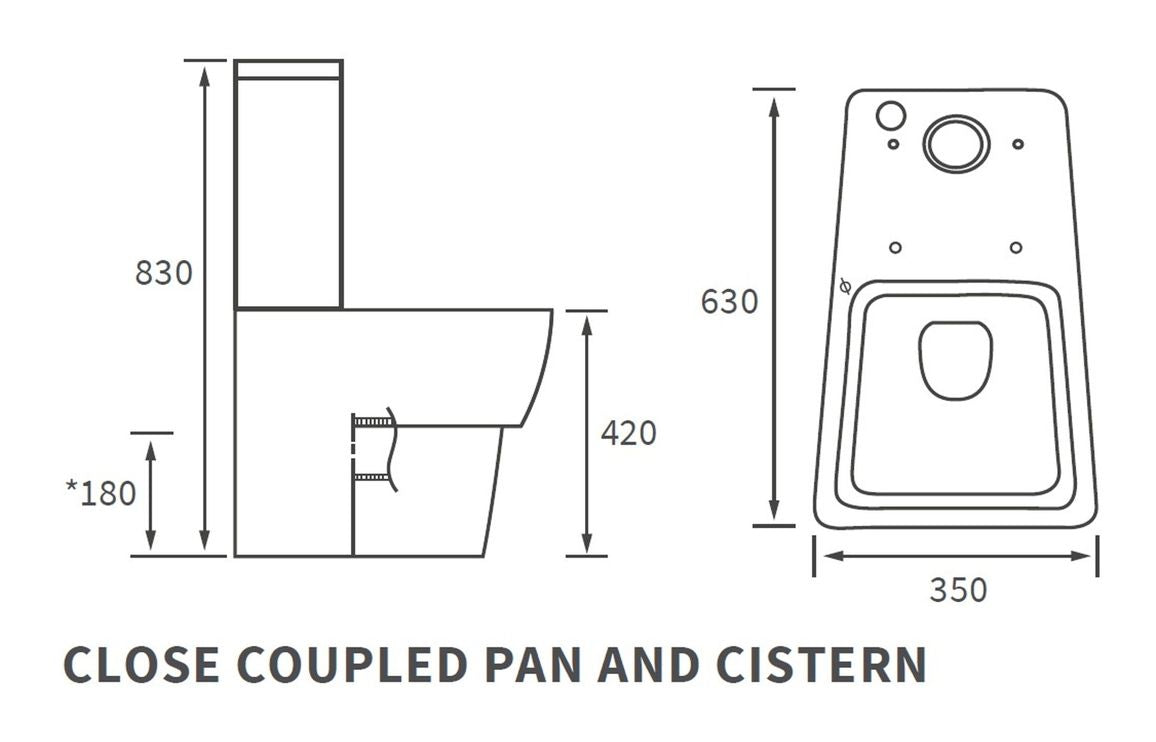 Amyris Close Coupled WC & Soft Close Seat