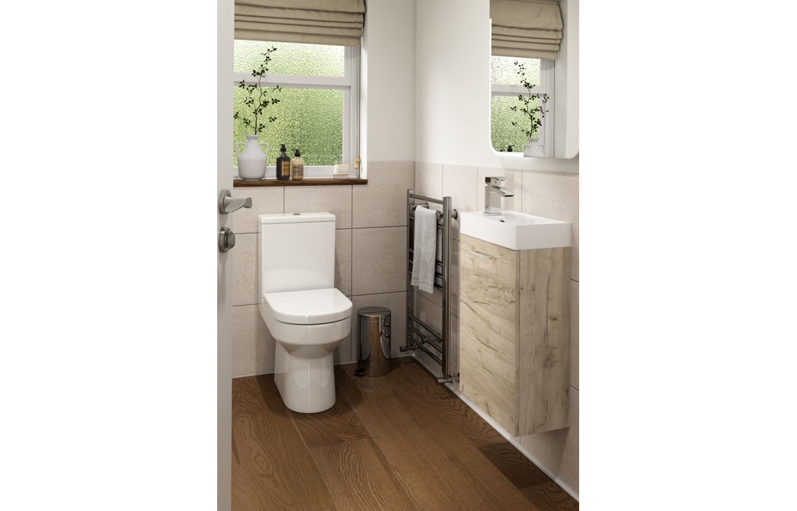 Volta 500mm Floor Standing WC Unit - White Gloss