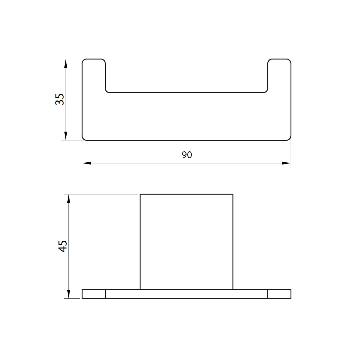 Monza Robe Hook Brushed Bronze