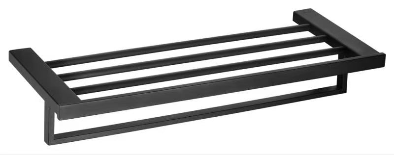 Novo Matt Black Towel Shelf