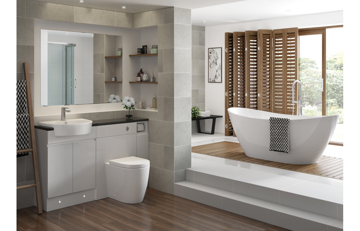 Cilantro Rimless Back To Wall Comfort Height WC & Soft Close Seat