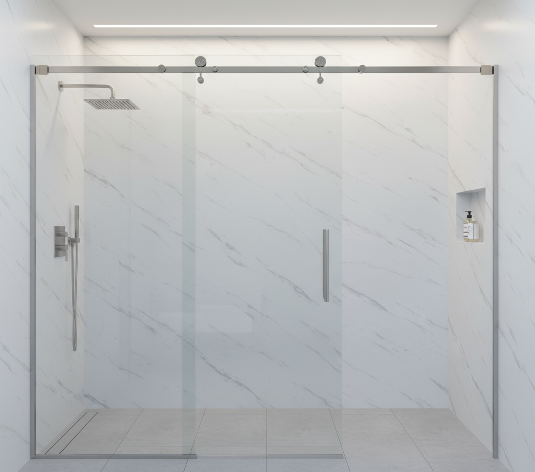 Shower Wall Panel 1200 Carrara Marble Gloss