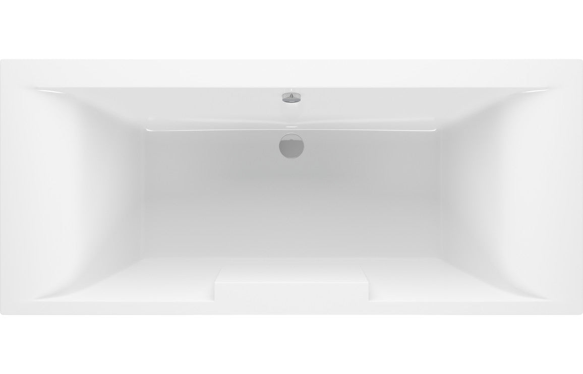 Nalone Deluxe Square Double End 1700x750x550mm 0TH Bath w/Legs