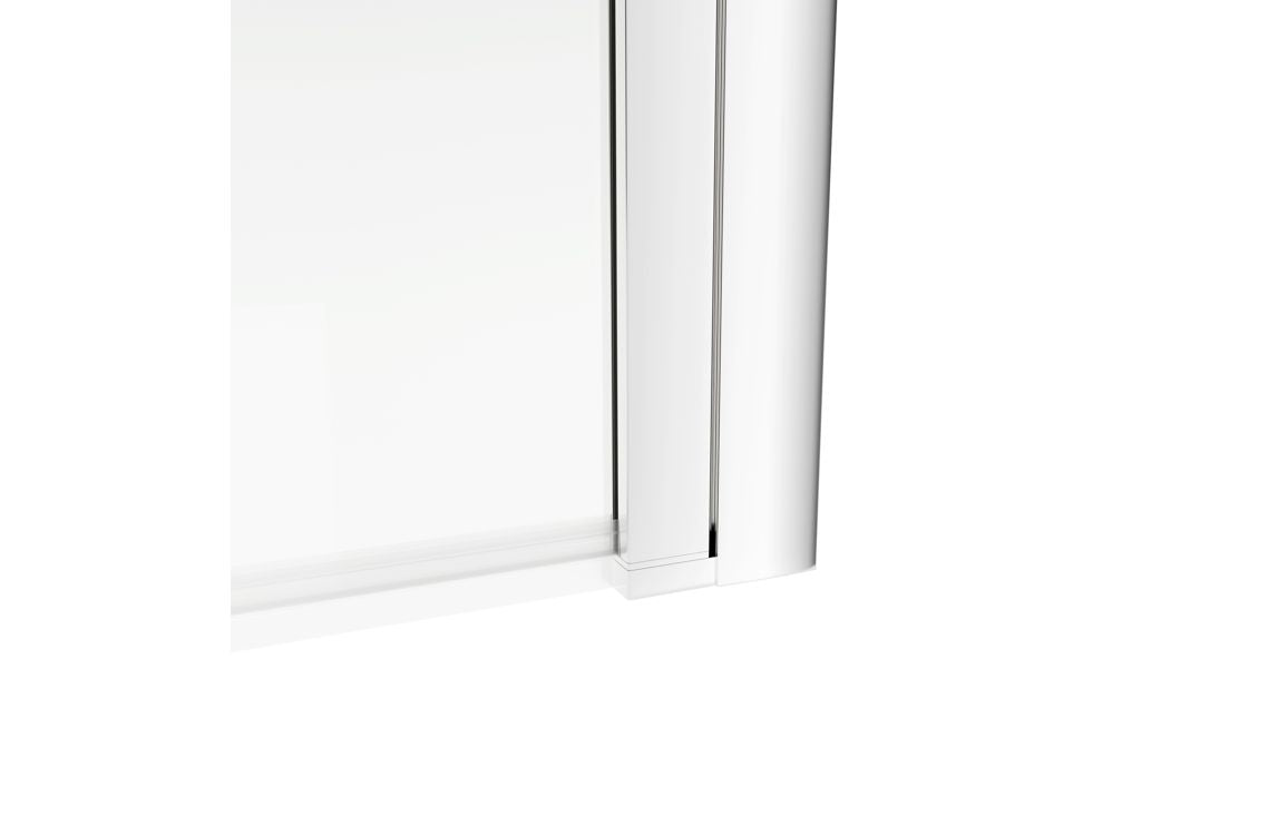 Single Straight Bath Screen - Chrome