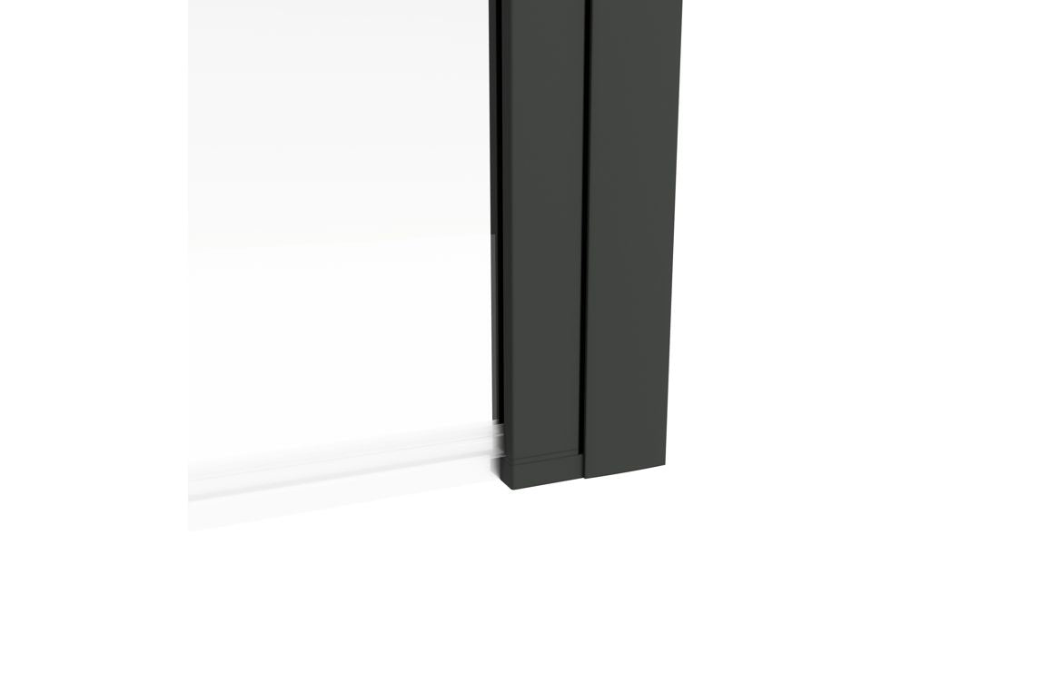 1400mm Square Bath Screen - Black