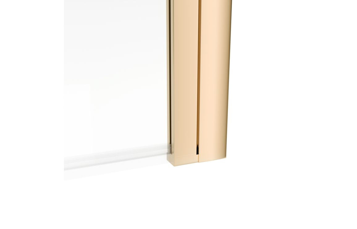 1400mm Square Bath Screen - Brushed Brass