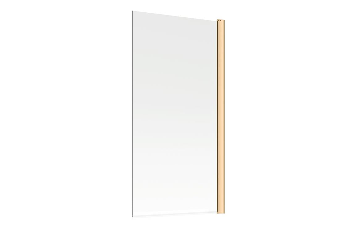 1400mm Square Bath Screen - Brushed Brass