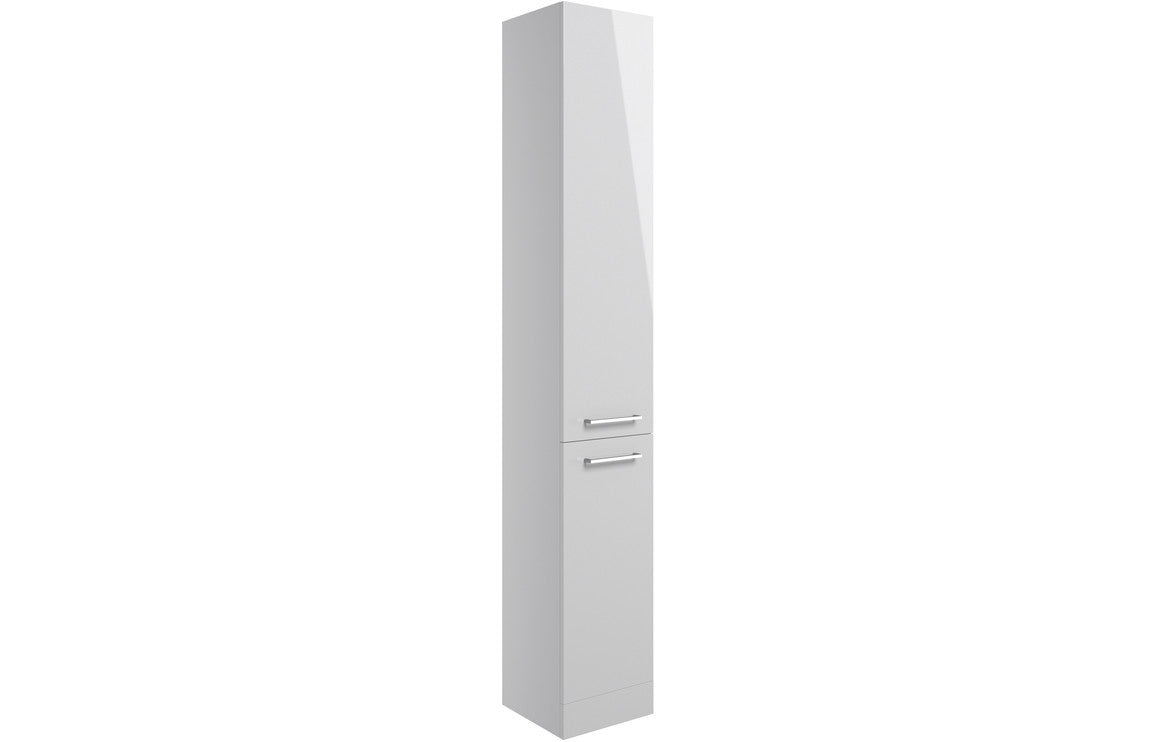 VINOS 350mm Floor Standing 2 Door Tall Unit - Grey Gloss