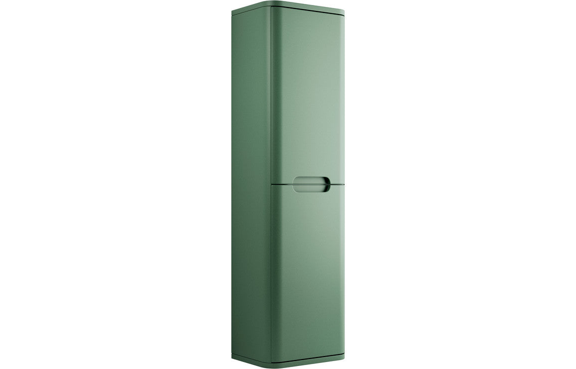 Lambi 350mm 2 Door Wall Hung Tall Unit - Matt Sage Green
