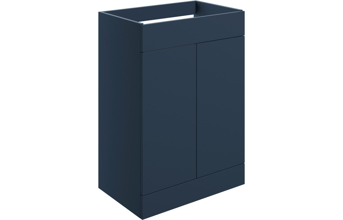 NEST 590mm Floor Standing 2 Door Basin Unit (No Top) - Matt Deep Blue
