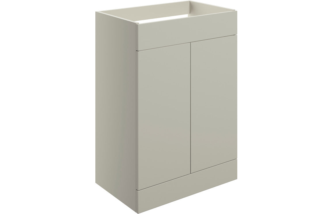 NEST 590mm Floor Standing 2 Door Basin Unit (No Top) - Matt Latte