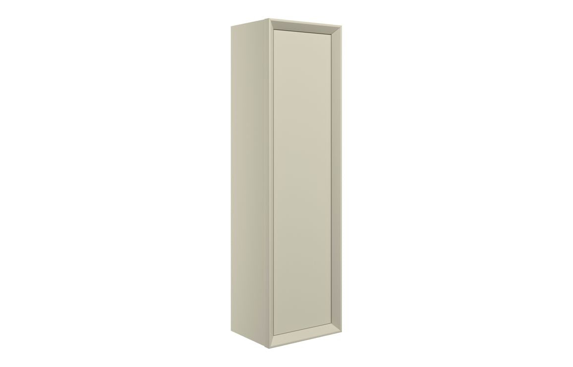 CLICK 345mm Wall Hung 1 Door Tall Unit - Matt Cotton