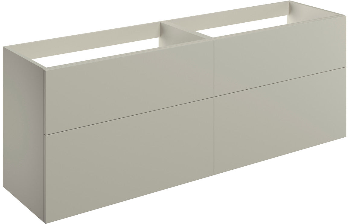 NEST 1180mm Wall Hung 4 Drawer Basin Unit (No Top) - Matt Latte