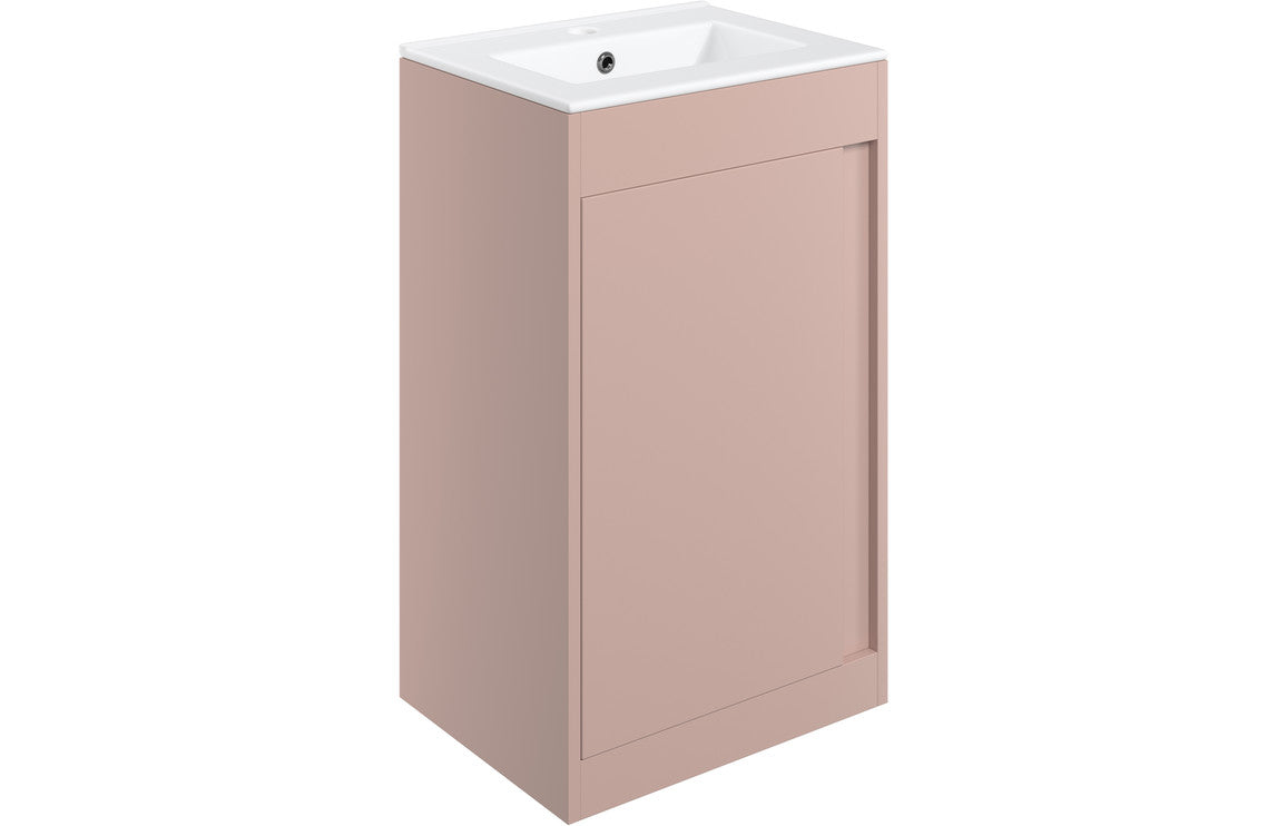 Elentra 510mm Floor Standing Unit Inc. Basin - Matt Antique Rose