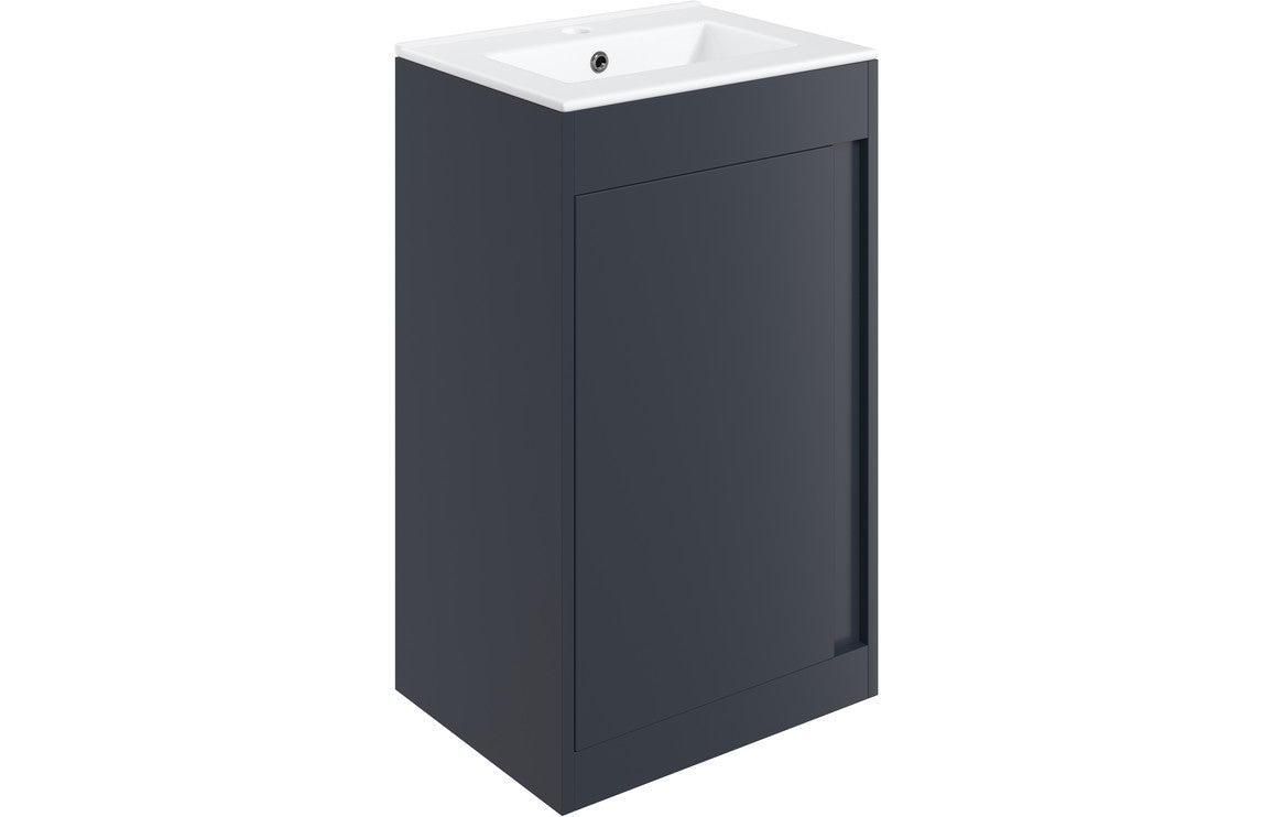 Elentra 510mm Floor Standing Unit Inc. Basin - Matt Indigo Blue