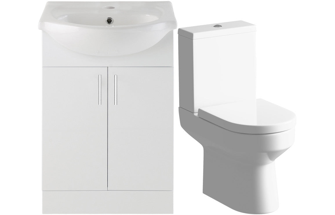 Vista 550mm Vanity & C/C Toilet Pack