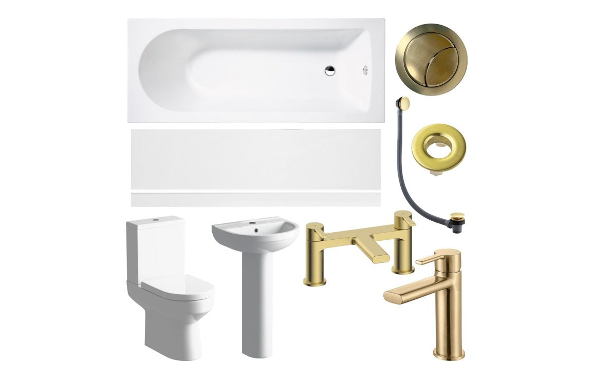 Laurus Full Suite & Bath w/Brushed Brass Finishes