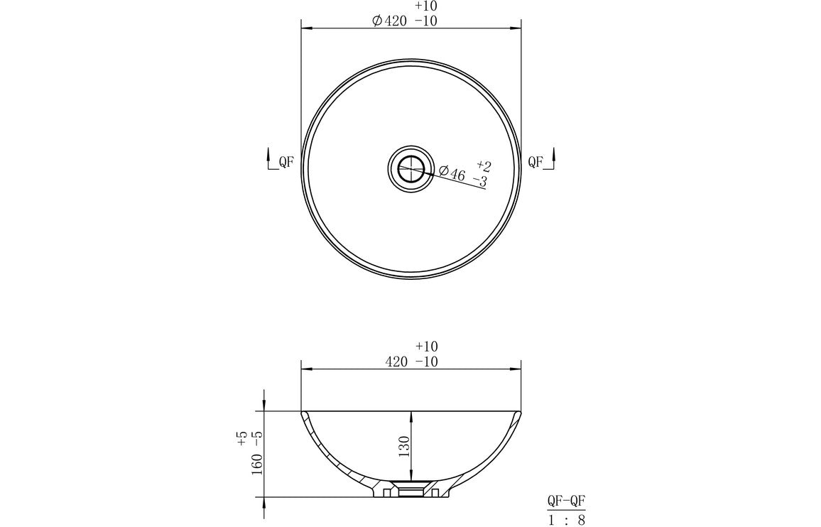 Susie 410mm Round Washbowl