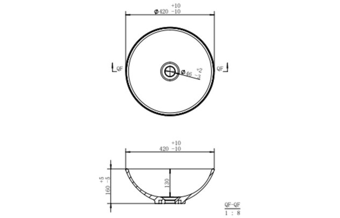 Susie 410mm Round Washbowl