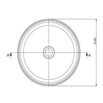 Fluted 400mm Round Washbowl