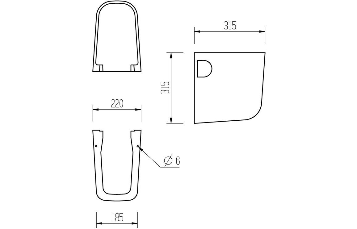 Amyris 600x400mm 1TH Basin & Semi Pedestal