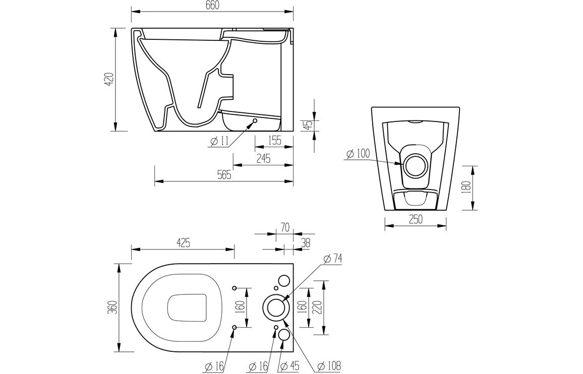 Cilantro Close Coupled Fully Shrouded WC & Soft Close Seat