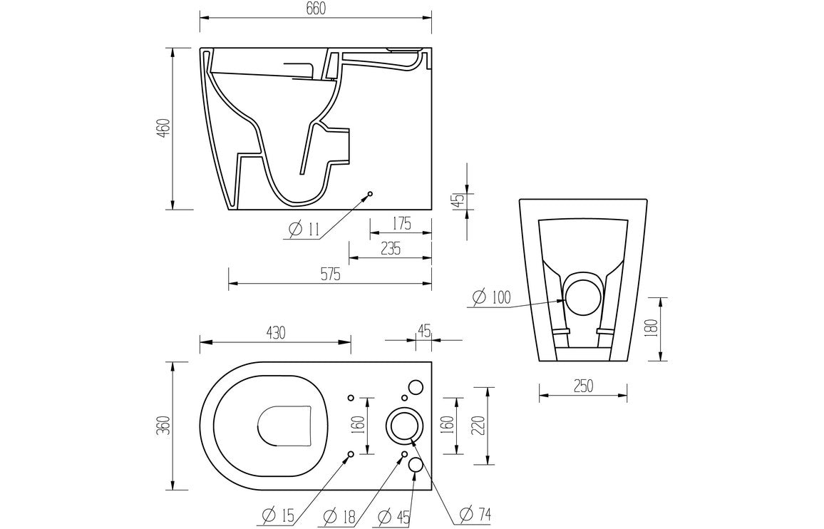 Cilantro Rimless Close Coupled Fully Shrouded Comfort Height WC & Soft Close Seat