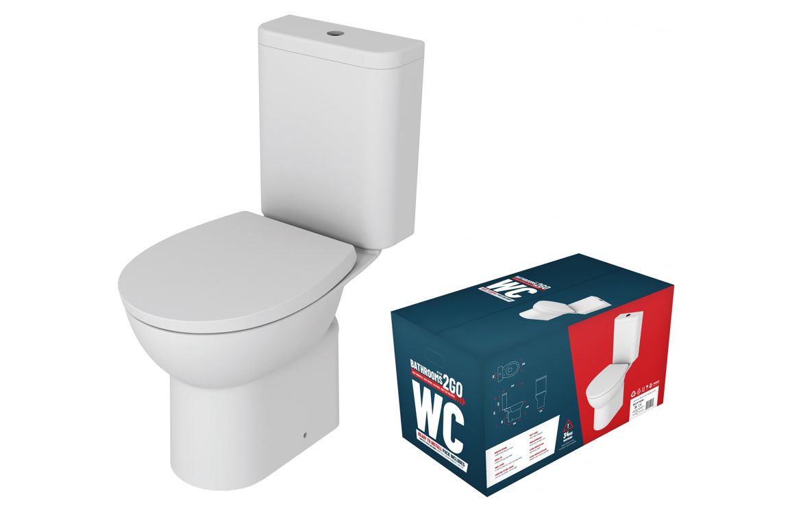 2Go Close Coupled Rimless WC & Soft Clos...