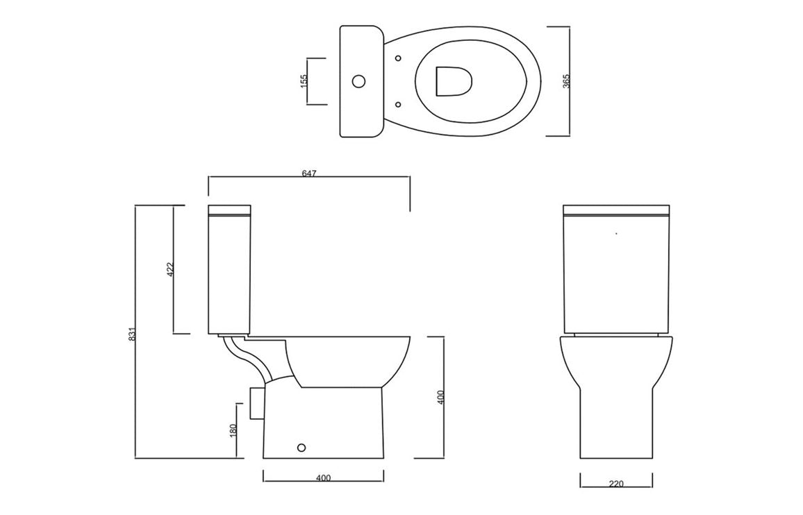 2Go Close Coupled Rimless WC & Soft Clos...